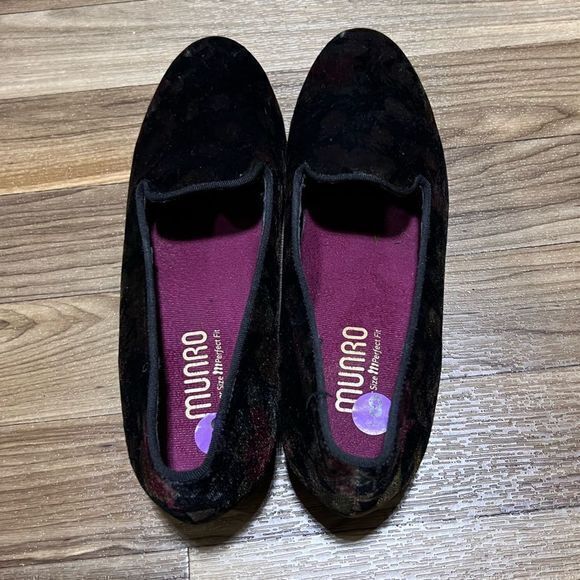Munro Sz 8 American Proper Perfect Fit Floral Velvet‎ Lulu Slip On Loafers - Picture 5 of 7